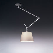 Tolomeo Off-Center Suspension Lamp hanging lamps Artemide 17" parchment shade 