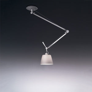 Tolomeo Off-Center Suspension Lamp hanging lamps Artemide 10" fiber shade 