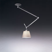 Tolomeo Off-Center Suspension Lamp hanging lamps Artemide 12" parchment shade 
