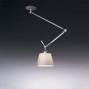 Tolomeo Off-Center Suspension Lamp hanging lamps Artemide 14" parchment shade 