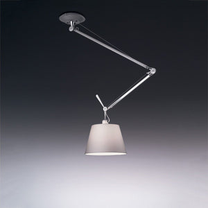 Tolomeo Off-Center Suspension Lamp hanging lamps Artemide 14" fiber shade 