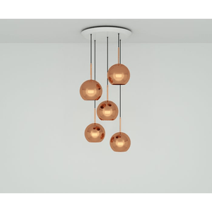 Copper LED 25cm Round Pendant System hanging lamps Tom Dixon 