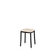 Emeco 1 Inch Small Stool - Wood Seat Stools Emeco Black Powder Coated Aluminum Ash 