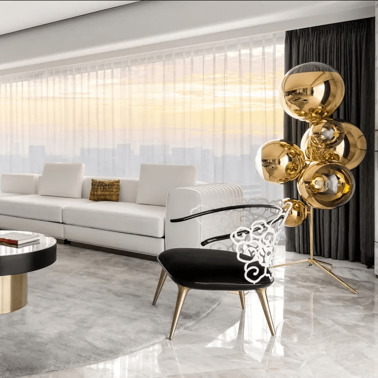 Melt Floor Chandelier Gold Floor Lamps Tom Dixon 