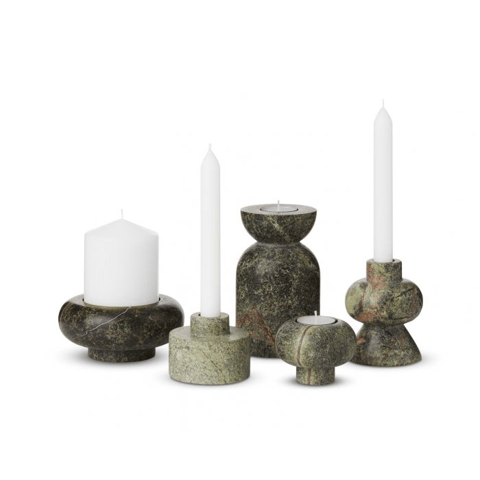 Rock Candle Holder Large Green Candles and Candleholders Tom Dixon 