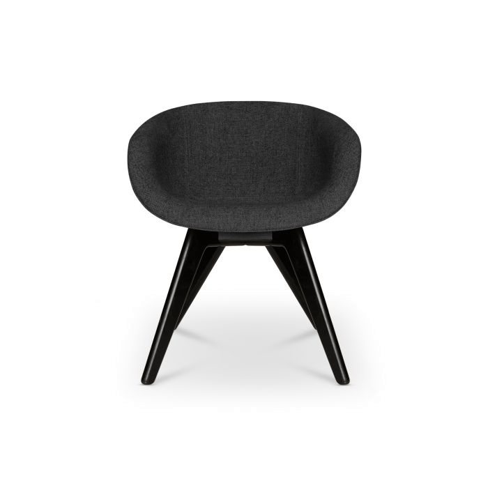 Scoop Low Chair With Wood Legs Side/Dining Tom Dixon Hallingdal 65 0180 Black Oak 