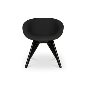Scoop Low Chair With Wood Legs Side/Dining Tom Dixon Hallingdal 65 0190 Black Oak 