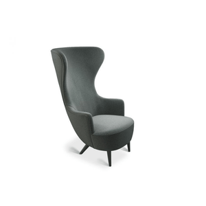 Wingback Chair lounge chair Tom Dixon Divina Melange 3 0170 Black Oak 