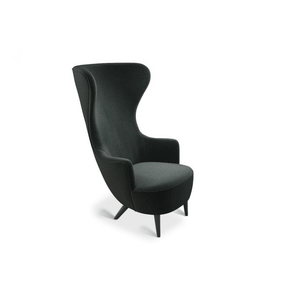 Wingback Chair lounge chair Tom Dixon Divina Melange 3 0180 Black Oak 