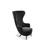 Wingback Chair lounge chair Tom Dixon Gentle 2 0183 Black Oak 