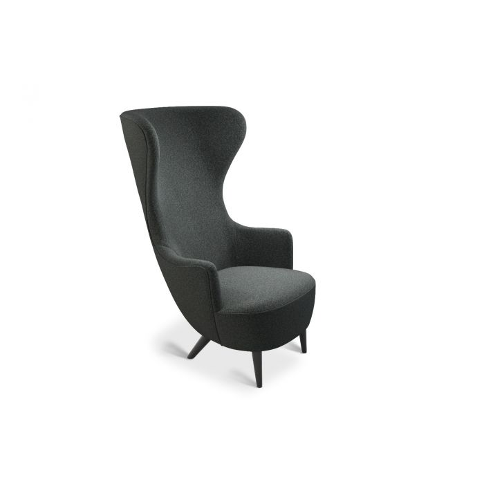 Wingback Chair lounge chair Tom Dixon Melange Nap 0191 Black Oak 