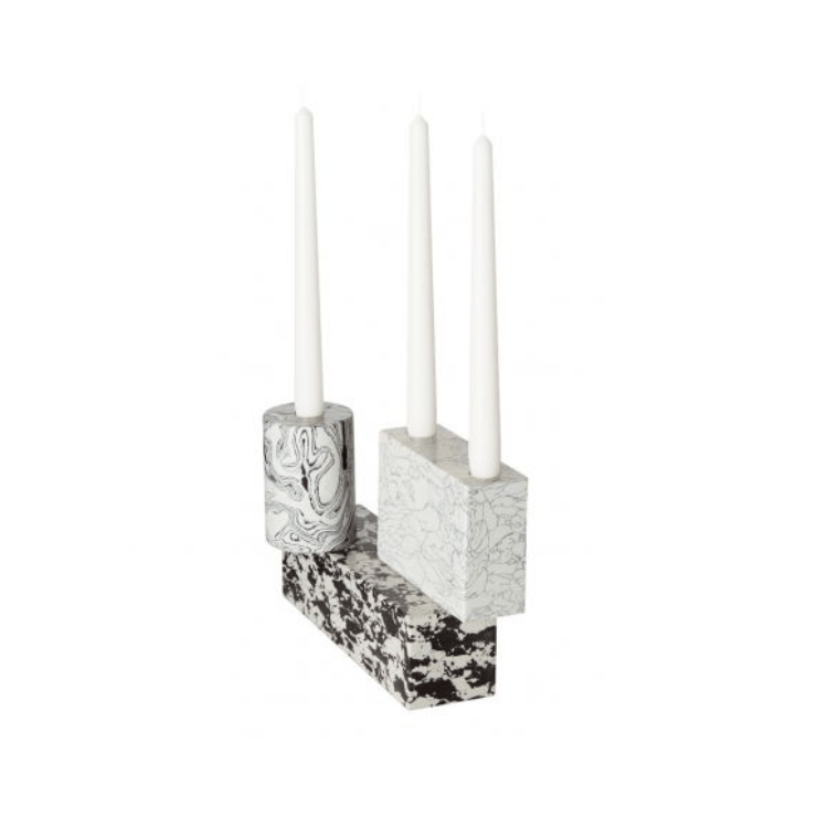 Swirl Black &amp; White Candelabra Candles and Candleholders Tom Dixon 
