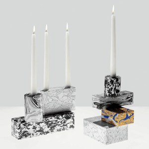 Swirl Black & White Candelabra Candles and Candleholders Tom Dixon 