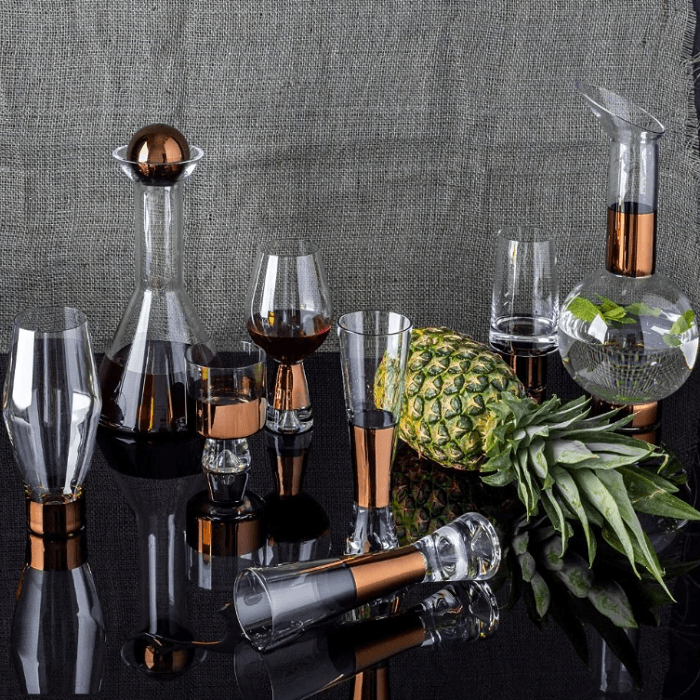 Tank Wine Glasses x2 Copper Kitchen Tom Dixon 