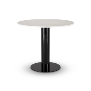 Tube Dining Table Dining Tables Tom Dixon Black Base/White Marble 900MM 
