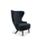 Wingback Micro Chair lounge chair Tom Dixon Melange Nap 0791 Black Oak 