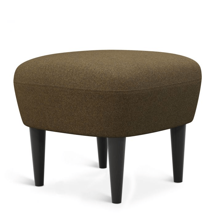 Wingback Ottoman ottomans Tom Dixon Black Leg - Melange Nap 0491 