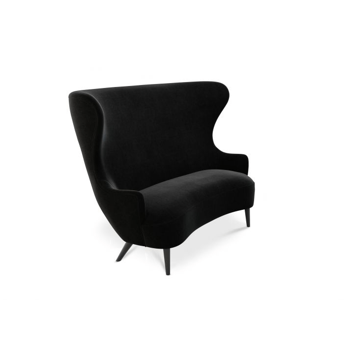 Wingback Sofa Sofa Tom Dixon Gentle 2 0193 Black Leg 