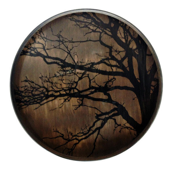 Tree Wooden Round Tray