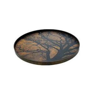 Tree Wooden Round Tray Tray Ethnicraft Black 