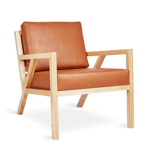 Truss Lounge Chair lounge chair Gus Modern Vegan Appleskin Leath. Cognac / Ash Nat 