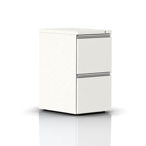 Tu W-Pull Freestanding Pedestal storage herman miller File/File White Surface Finish Standard Height