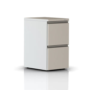 Tu W-Pull Freestanding Pedestal storage herman miller File/File Warm Grey Neutral Suface Finish Standard Height