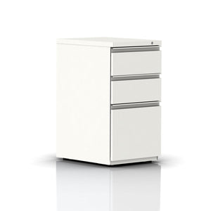 Tu W-Pull Freestanding Pedestal storage herman miller Box/Box/File + $10.00 White Surface Finish Raised Height