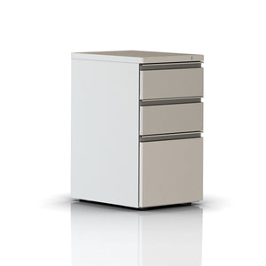 Tu W-Pull Freestanding Pedestal storage herman miller Box/Box/File + $10.00 Warm Grey Neutral Suface Finish Standard Height
