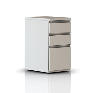 Tu W-Pull Freestanding Pedestal storage herman miller Box/Box/File + $10.00 Warm Grey Neutral Suface Finish Raised Height