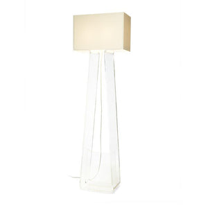 Tube Top Floor Lamp Floor Lamps Pablo 60” H White Shade/Clear Base 