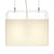 Tube Top Pendant ceiling lights Pablo 14" White Shade / Clear Body 