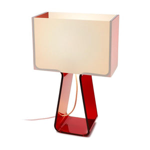 Tube Top Table Lamp - Colors Table Lamps Pablo Ruby Red 