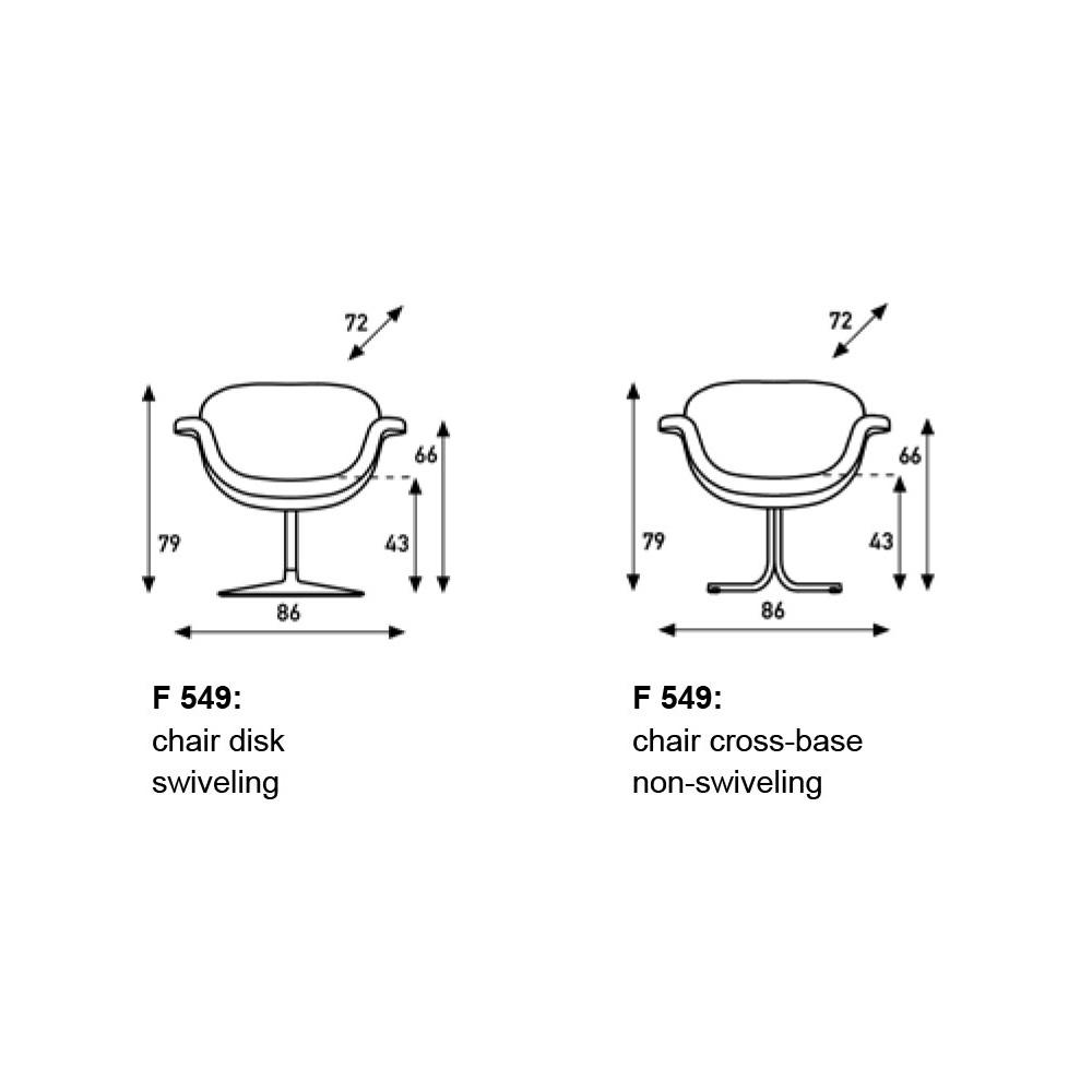 Tulip Midi Chair With Cross Base Chairs Artifort 