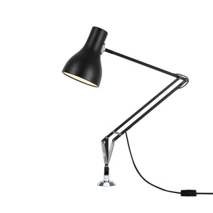 Type 75 Desk Lamp with Desk Insert Table Lamps Anglepoise Jet Black 