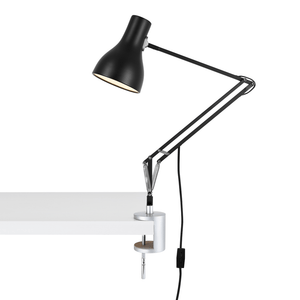 Type 75 Desk Lamp with Desk Clamp Table Lamps Anglepoise Jet Black 