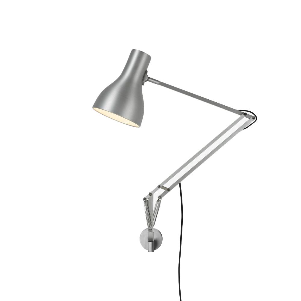 Type 75 Desk Lamp with Wall Bracket Table Lamps Anglepoise Silver Luster 