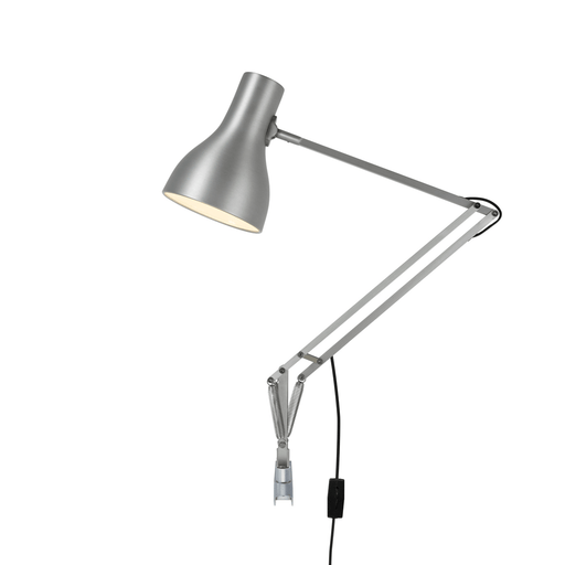 Type 75 Desk Lamp with Wall Bracket Table Lamps Anglepoise Brushed Aluminum 