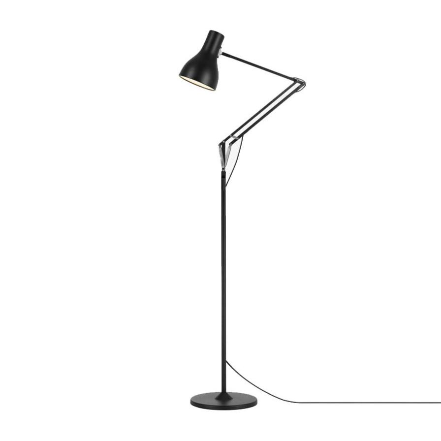 Type 75 Floor Lamp Floor Lamps Anglepoise Jet Black 
