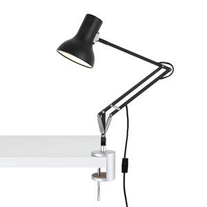 Type 75 Mini Desk Lamp with Desk Clamp Table Lamps Anglepoise Jet Black 