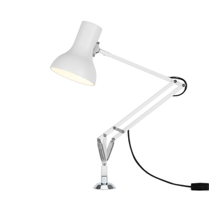 Type 75 Mini Desk Lamp with Desk Insert Table Lamps Anglepoise Alpine White 