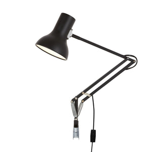 Type 75 Mini Desk Lamp with Wall Bracket Table Lamps Anglepoise Jet Black 