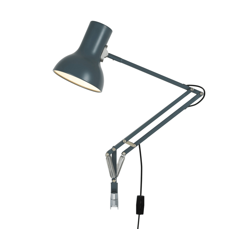 Type 75 Mini Desk Lamp with Wall Bracket Table Lamps Anglepoise Slate Grey 