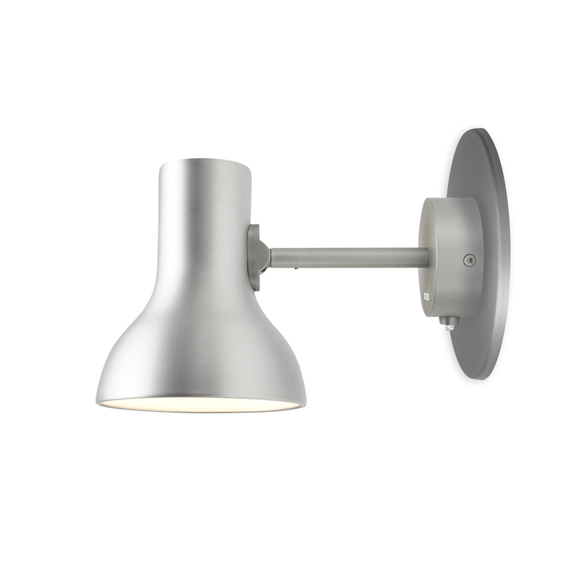 Type 75 Mini Wall Light Wall Lights Anglepoise Brushed Aluminum 