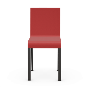 .03 Non-stacking Chair Side/Dining Vitra Powder-coated black Bright Red Glides for carpet