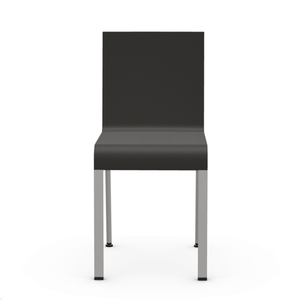.03 Non-stacking Chair Side/Dining Vitra Powder-coated in silver, smooth finish Basic Dark Glides for carpet