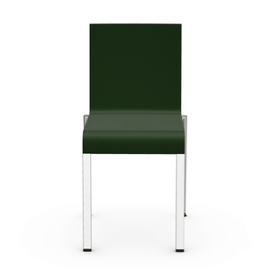 .03 Stacking Chair Side/Dining Vitra Dark Green Chrome-plated + $70.00 Glides for carpet