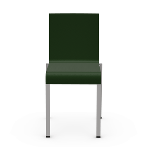 .03 Stacking Chair Side/Dining Vitra Dark Green Powder-coated in silver, smooth finish Glides for carpet