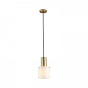 Walter Pendant Light Pendant Lights Original BTC Opal Brass 1