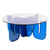 Wave Table Tables Bend Goods Electric Blue 36" Clear Glass Top +$160.00 